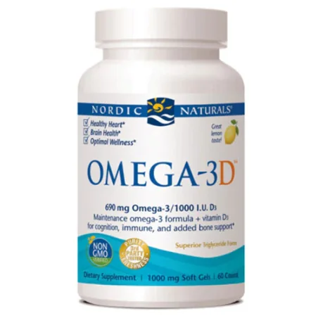 Omega-3D - 690mg Lemon - 60 softgels de Nordic Naturals pas cher