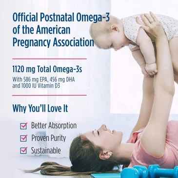 Postnatal Omega-3, 1120mg Lemon - 60 softgels de Nordic Naturals