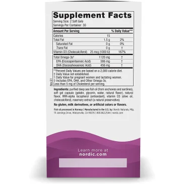 Postnatal Omega-3, 1120mg Lemon - 60 softgels de Nordic Naturals