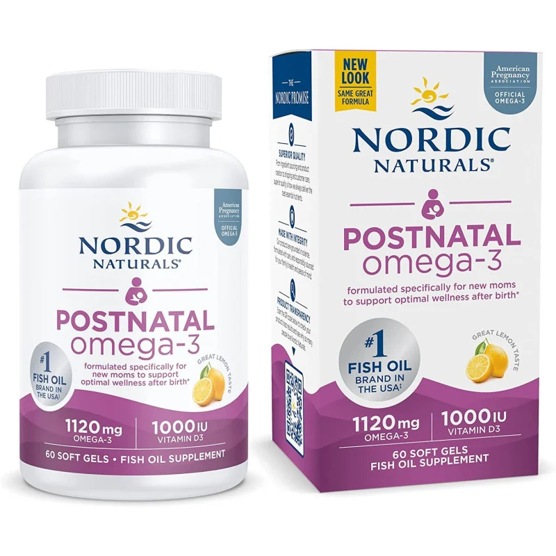 Postnatal Omega-3, 1120mg Lemon - 60 softgels - Nordic Naturals