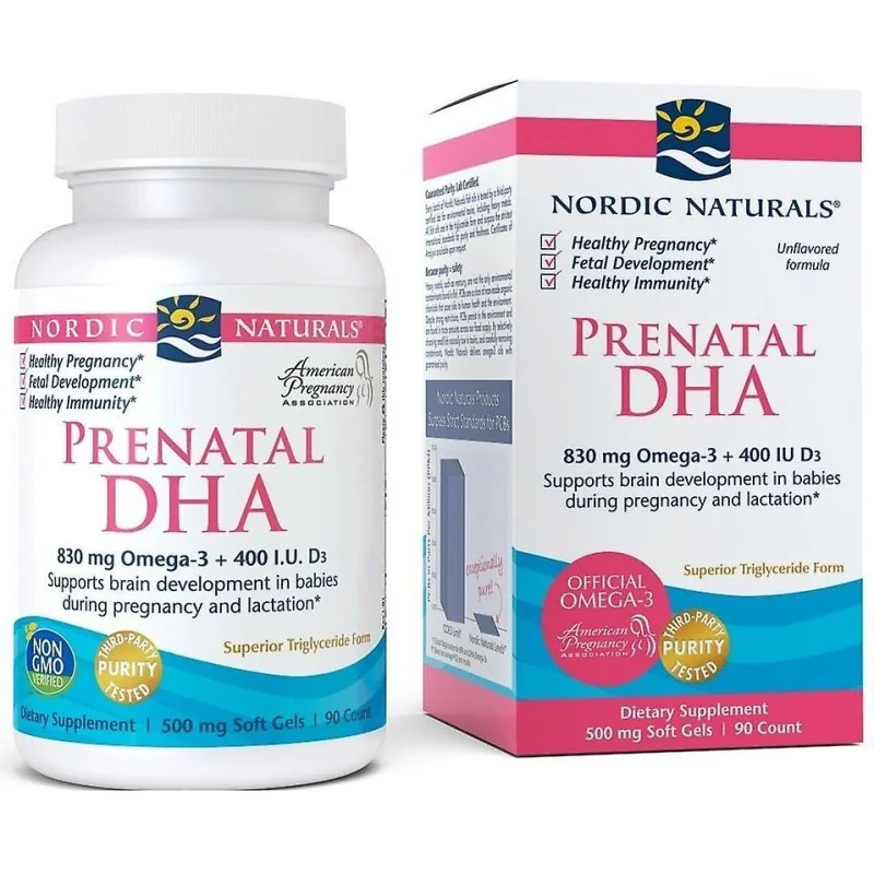 Prenatal DHA - 830mg Unflavored - 90 softgels - Nordic Naturals