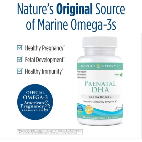 Prenatal DHA Vegan, 500mg - 60 softgels - Nordic Naturals