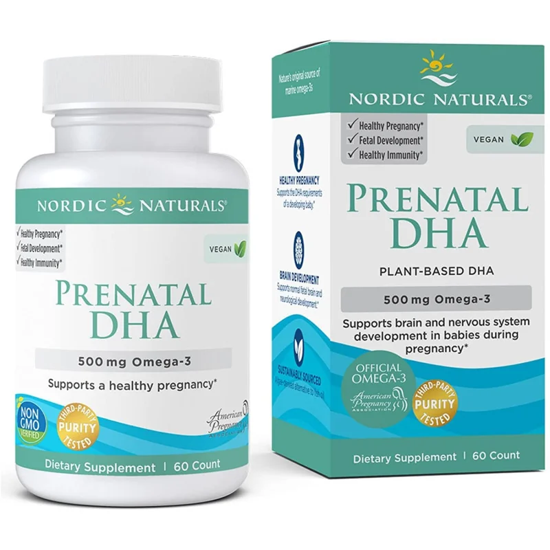 Prenatal DHA Vegan, 500mg - 60 softgels - Nordic Naturals