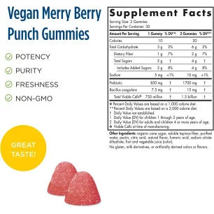 Probiotic Gummies Kids, Merry Berry Punch - 60 gummies - Nordic Naturals
