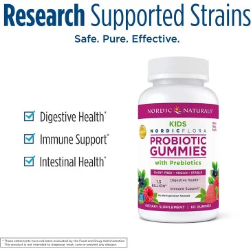 Probiotic Gummies Kids, Merry Berry Punch 60 gummies Nordic Naturals