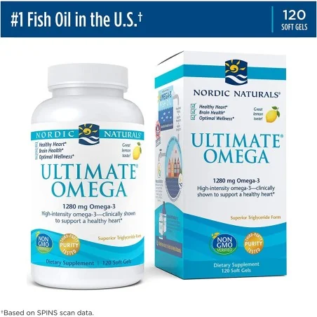 Ultimate Omega - 1280mg Lemon Flavor - 120 softgels - Nordic Naturals