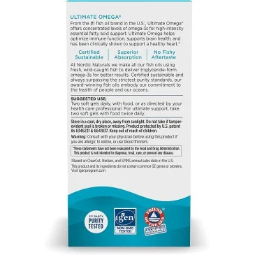 Ultimate Omega - 1280mg Lemon Flavor - 120 softgels Nordic Naturals