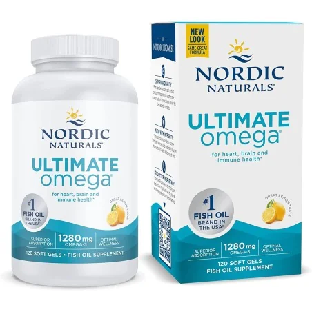 Ultimate Omega - 1280mg Lemon Flavor - 120 softgels Nordic Naturals