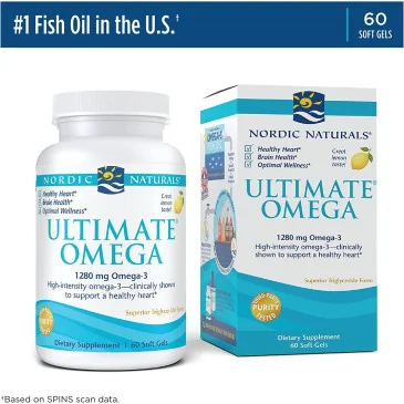 Ultimate Omega - 1280mg Lemon Flavor - 60 softgels Nordic Naturals