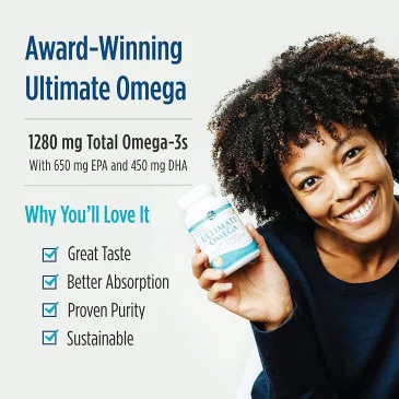 Ultimate Omega - 1280mg Lemon Flavor - 60 softgels Nordic Naturals