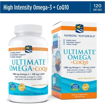Ultimate Omega + CoQ10 - 1280mg - 120 softgels de Nordic Naturals