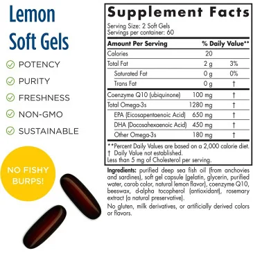 Ultimate Omega + CoQ10 - 1280mg - 120 softgels de Nordic Naturals