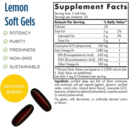 Ultimate Omega + CoQ10 - 1280mg - 60 softgels - Nordic Naturals