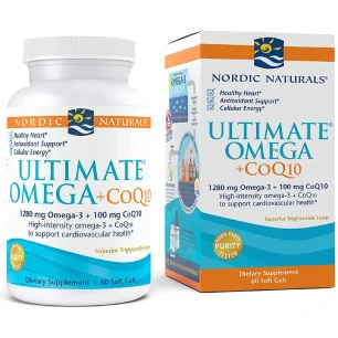 Ultimate Omega + CoQ10 - 1280mg - 60 softgels de Nordic Naturals
