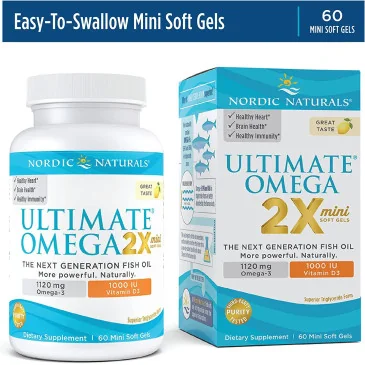 Ultimate Omega 2X Mini with Vitamin D3, 1120mg Lemon Nordic Naturals