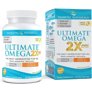 Ultimate Omega 2X Mini with Vitamin D3, 1120mg Lemon Nordic Naturals