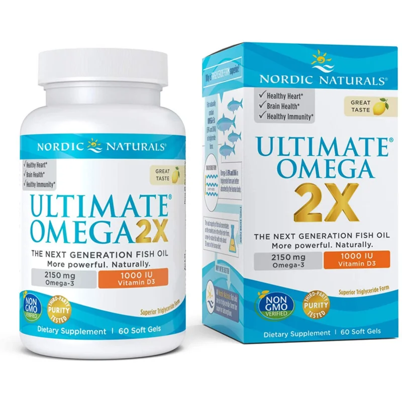 Ultimate Omega 2X with Vitamin D3, 2150mg Lemon - 60 softgels - Nordic Naturals