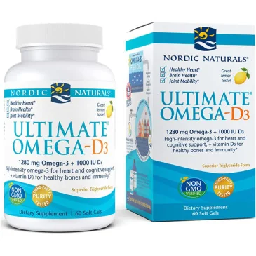 Ultimate Omega-D3 - 1280mg Lemon - 60 solfgels de Nordic Naturals