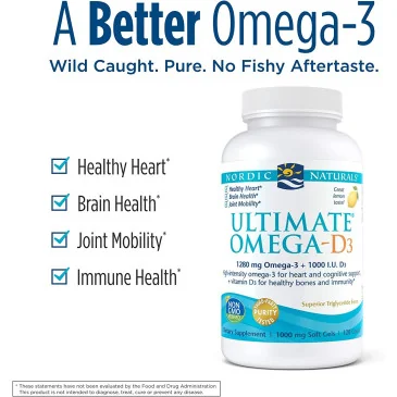 Ultimate Omega-D3 - 1280mg Lemon - 120 solfgels de Nordic Naturals