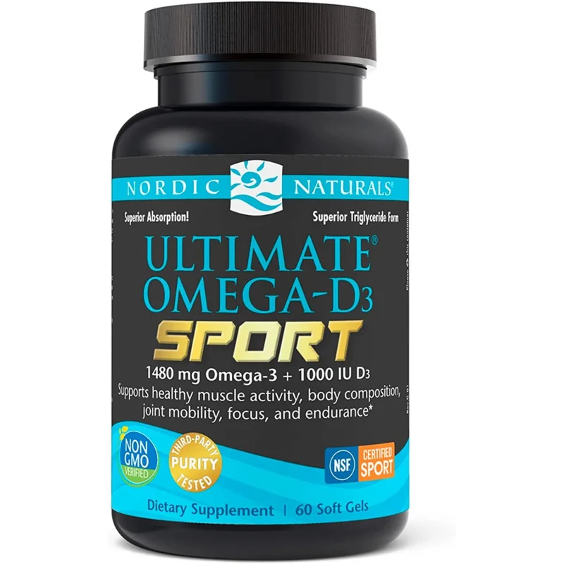 Ultimate Omega-D3 Sport, 1480mg Lemon - 60 softgels - Nordic Naturals