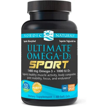 Ultimate Omega-D3 Sport, 1480mg Lemon - 60 softgels de Nordic Naturals