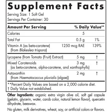Vitamin A + Carotenoids - 30 softgels de Nordic Naturals pas cher