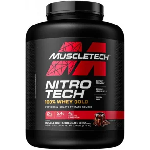 Nitro Tech 100% Whey Gold (5lbs) de Muscletech - Nutriwellness