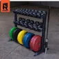 Rugged Combination Weight Plate Dumbbell Rack