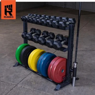 Rugged Combination Weight Plate Dumbbell Rack pas cher - Nutriwellness