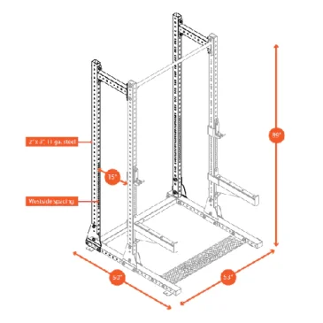 Rugged Half Rack Extension Y220 pas cher - Nutriwellness