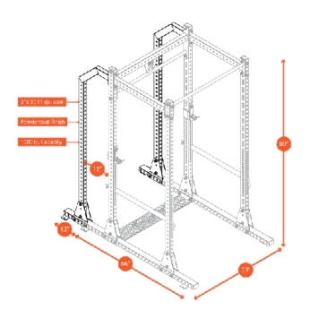 Rugged Power Rack Extension Y200 pas cher - Nutriwellness