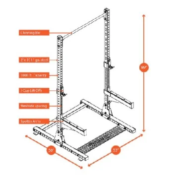 Rugged Half Rack Y120 pas cher - Nutriwellness