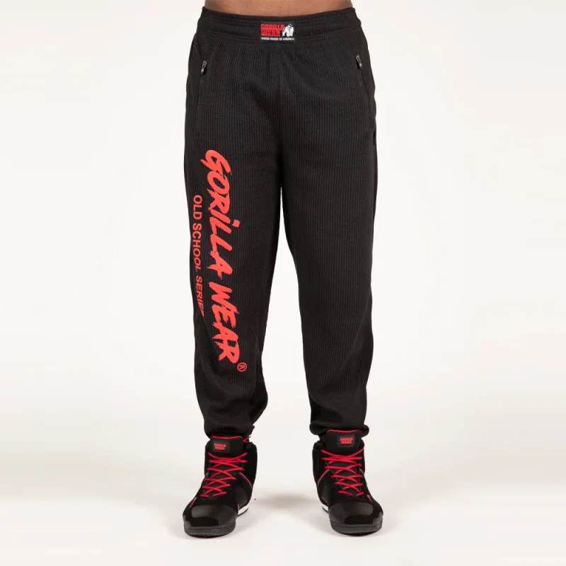 Augustine Old School Pants - Black/Red - Gorilla Wear