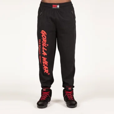 Augustine Old School Pants Black/Red de Gorilla Wear - Nutriwellness
