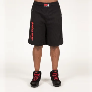Augustine Old School Shorts (Black/Red) de Gorilla Wear pas cher