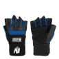 Dallas Wrist Wrap Gloves Black/Blue - Gorilla Wear Dallas Wrist Wrap Gloves Black/Blue - Gorilla Wear