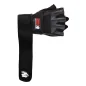 Dallas Wrist Wrap Gloves Black/Red Stitched - Gorilla Wear Dallas Wrist Wrap Gloves Black/Red Stitched - Gorilla Wear