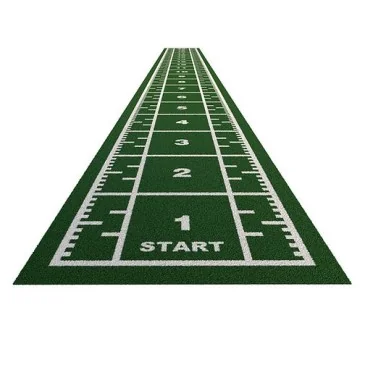 Piste en gazon - 20m x 2m Vert - Curled (poils courts) pas cher
