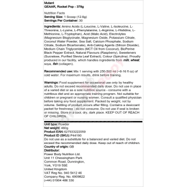 GEAAR - 378 grams de Mutant pas cher - Nutriwellness