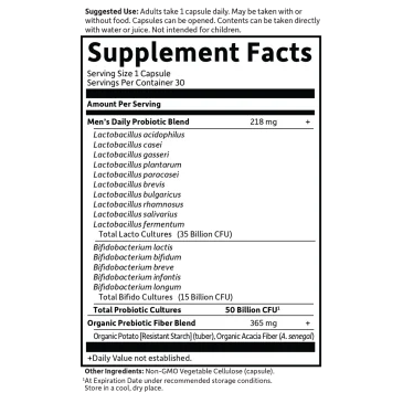 Dr. Formulated Probiotics Once Daily Men's - 30 vcaps Garden of Life