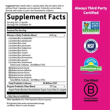 Dr. Formulated Probiotics Once Daily Women's 30 vcaps Garden of Life