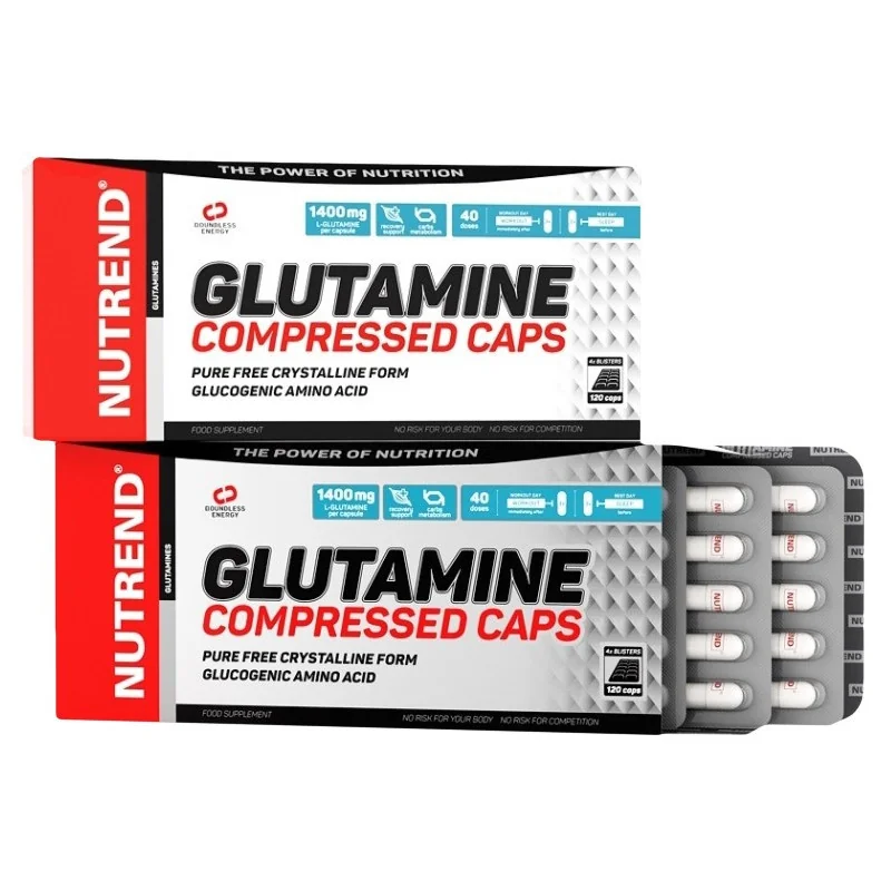 Glutamine Compressed Caps - 120 caps - Nutrend Glutamine Compressed Caps - 120 caps - Nutrend