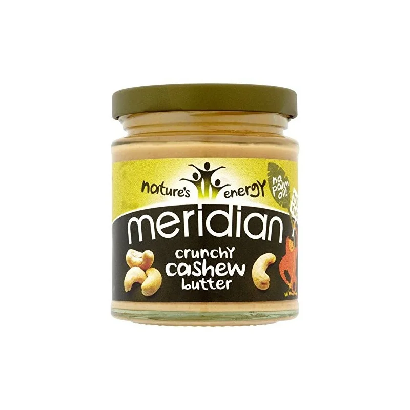 Cashew Butter Crunchy - 170g - Meridian Foods