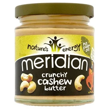 Cashew Butter Crunchy 170g de Meridian Foods pas cher - Nutriwellness