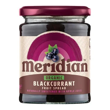 Organic Blackcurrant Fruit Spread (284g) de Meridian Foods pas cher