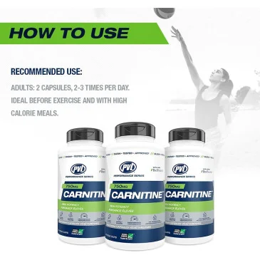 Carnitine (90 vcaps) de PVL pas cher - Nutriwellness