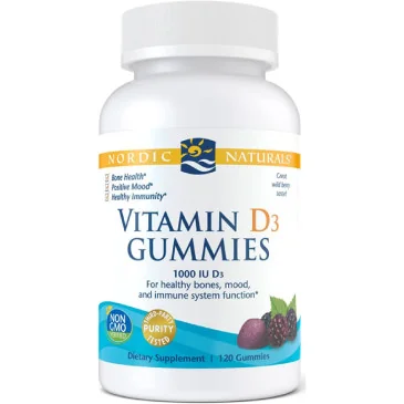 Vitamin D3 Gummies - 1000 IU Wild Berry 120 gummies Nordic Naturals