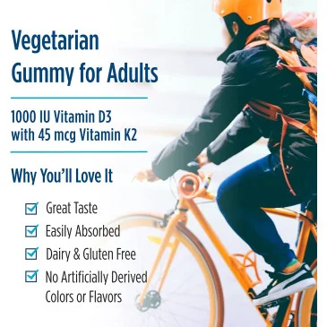 Vitamin D3+K2 Gummies, Pomegranate - 60 gummies - Nordic Naturals