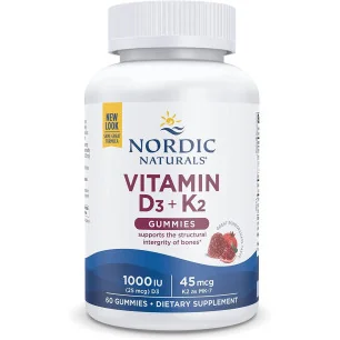 Vitamin D3+K2 Gummies, Pomegranate - 60 gummies - Nordic Naturals