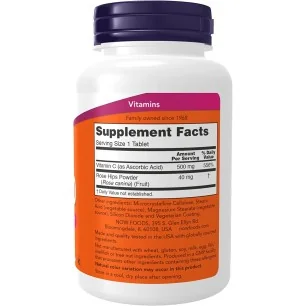 Vitamin C-500 with Rose Hips - 250 tablets - NOW Foods
